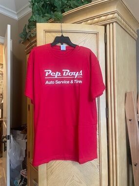 Port & company red or boys xl tee shirt